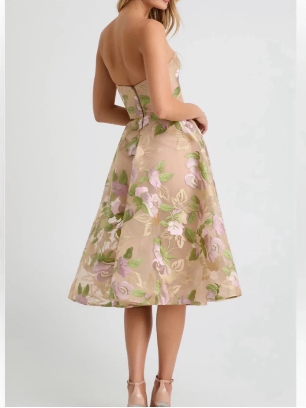 ✨NEW✨ Helsi Noemi Embroidered Floral
Strapless Cocktail Midi Dress - Picture 2 of 11